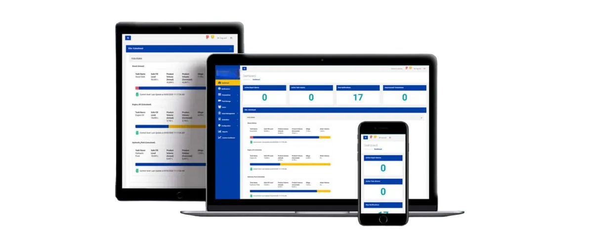 Fuel management software on several devices